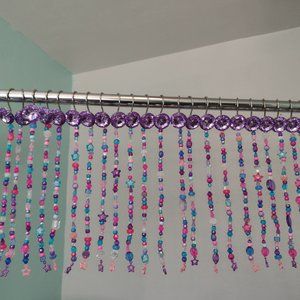 Princess Unicorn Bead Valance Curtain 24 Strands - Purple, Pink, Blue